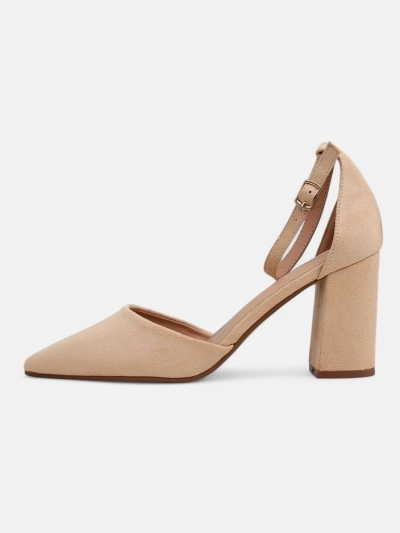 Royalfashion Pantofi cu toc pentru femei din eco-suede Caldeno