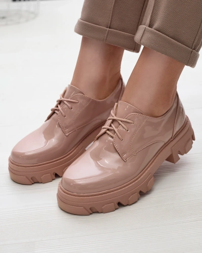 Pantofi de damă cu șiret roz Delgor- Footwear
