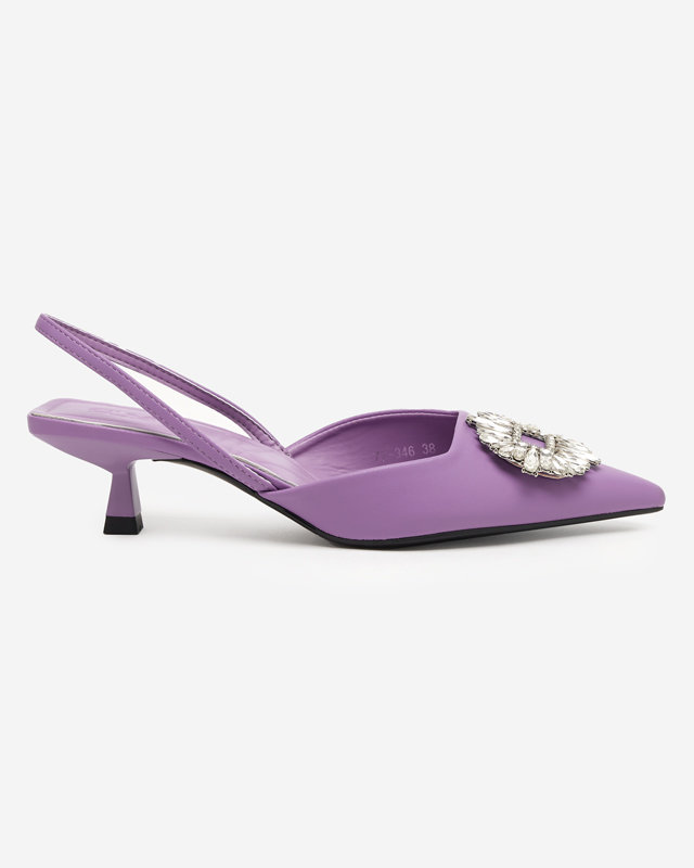 OUTLET Pantofi violet dama cu toc Arga - Incaltaminte