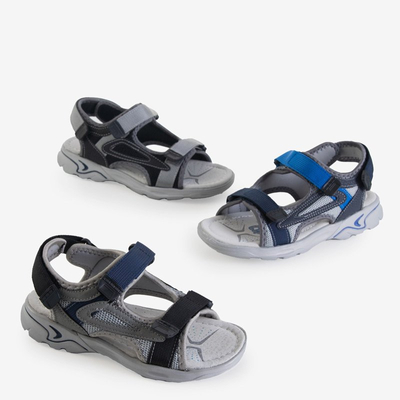 Sandale Asitop cu velcro negru pentru băieți - Încălțăminte