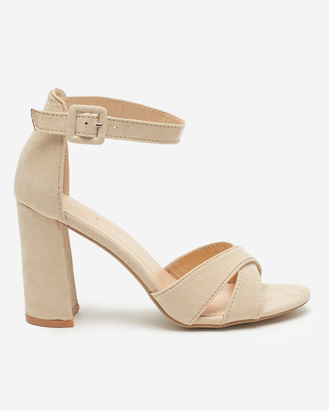 OUTLET Sandale de dama bej pe postul Lexyra - Incaltaminte