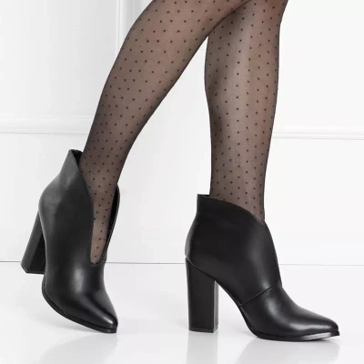 OUTLET Cizme negre dama pe post Dekara - Incaltaminte