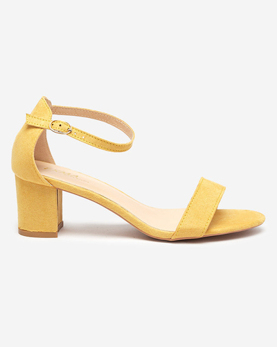 Royalfashion Sandale stiletto de damă galbene Nelino