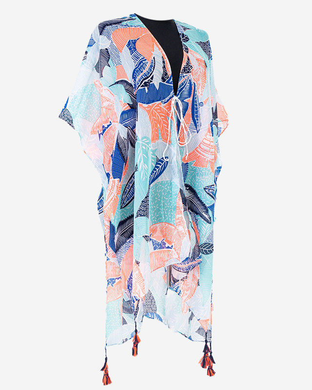 Pareo pentru femei cu frunze albastre - Îmbrăcăminte