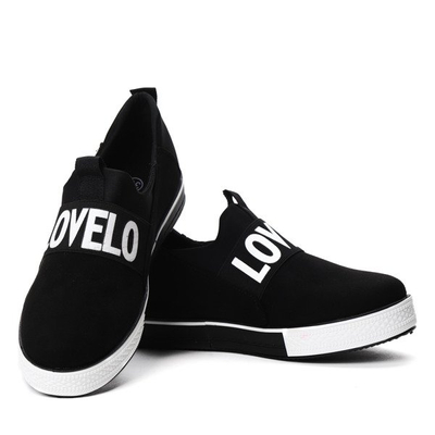 Czarne slip on z eko zamszu Brandi- Obuwie