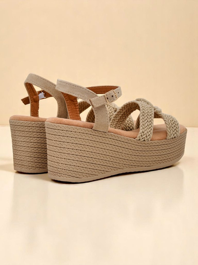 Royalfashion Sandale wedges împletite pentru femei Sunny Day