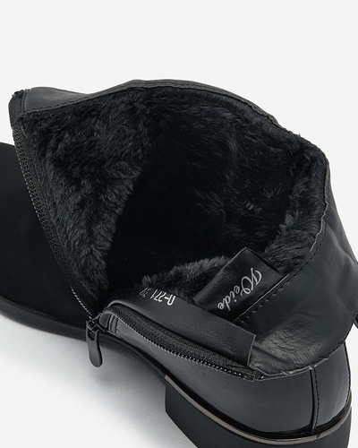 Royalfashion Cizme de damă negre mate Reperra