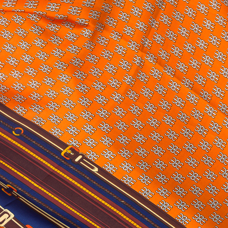 Esarfa dama in dungi portocalii - Accesorii