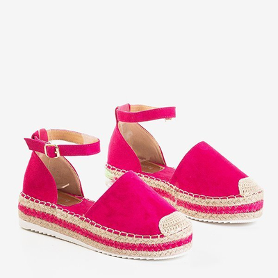 Fuksjowe sandały damskie na platformie Mora - Obuwie