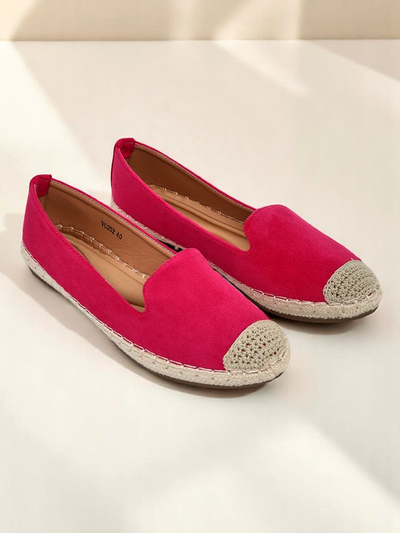 Espadrile Royalfashion pentru femei din piele intoarsa ecologica, cu toc bomba