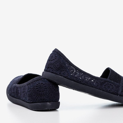 Balerini de dantelă bleumarin - pe dantelă Noremies - Încălțăminte