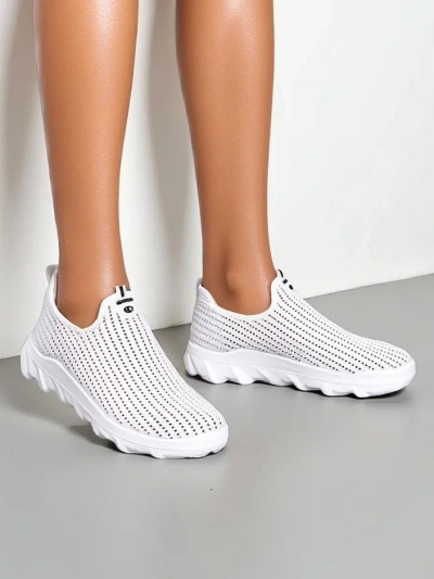 Pantofi sport din material pentru femei Royalfashion, model slip-on Eraste