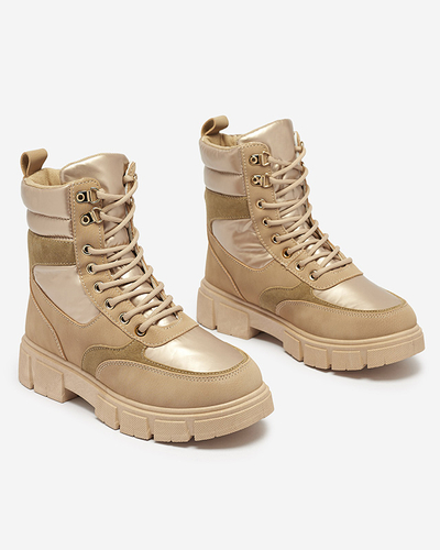 Cizme de vânătoare izolate maro deschis pentru femei Kasemi- Footwear