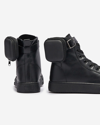 Pantofi sport de damă negri cu husă Efiffe- Footwear
