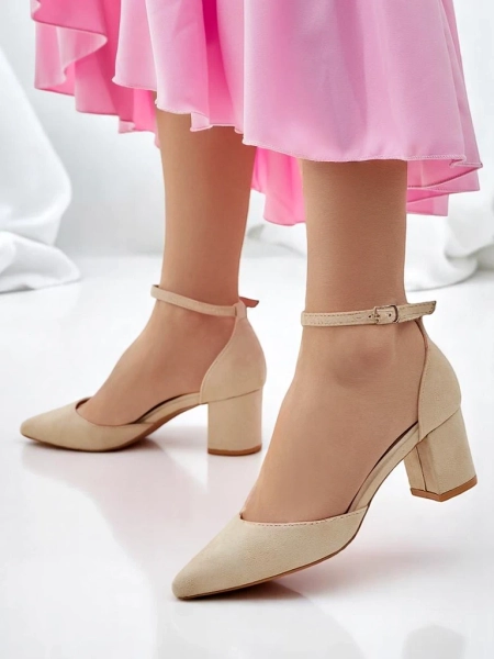 Royalfashion Pantofi cu toc din eco suede pentru femei Vinoy