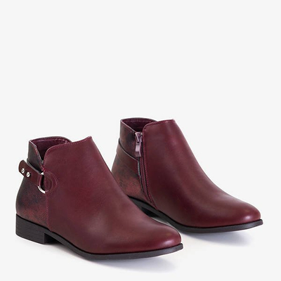 Cizme de damă Chelsea maro cu toc plat Martine - Încălțăminte