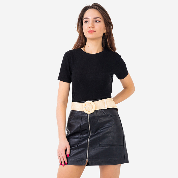 Curea de dama impletita bej - Accesorii