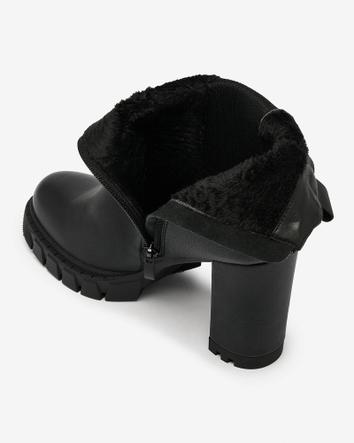 Royalfashion Cizme cu toc înalt pentru femei Negru Seihay