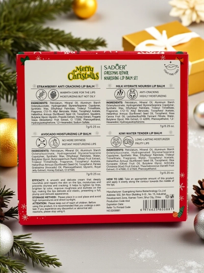 Set cadou de sărbători Balsam de buze hidratant x4