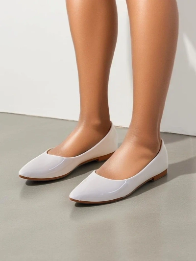 Royalfashion Balerini din piele ecologică lacuită pentru femei Aramiese