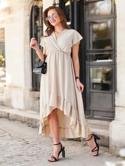 Rochie midi Royalfashion pentru femei cu tiv asimetric
