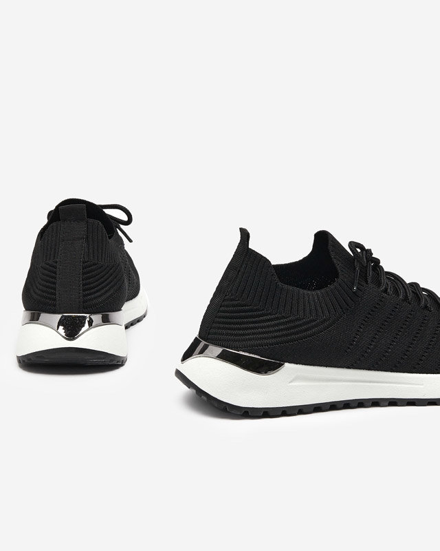 OUTLET Adidași de damă Erina țesuți negri - Încălțăminte