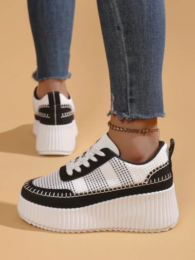 Royalfashion Sneakers platform pentru femei Siserra