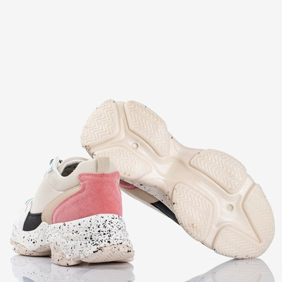 Wielokolorowe sneakersy damskie z holograficznymi wstawkami Muzzis - Obuwie