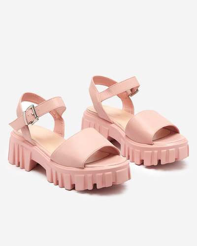 OUTLET Sandale de dama roz pe talpa mai groasa Nerile - Pantofi