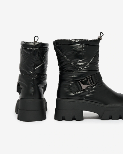 Royalfashion Cizme de damă slip-on a'la cizme de zăpadă în negru Tyvone