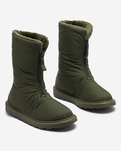 Cizme de damă verde închis a'la cizme de zăpadă Tirigga- Footwear