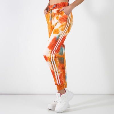 Pantaloni de trening portocalii cu dungi - Îmbrăcăminte