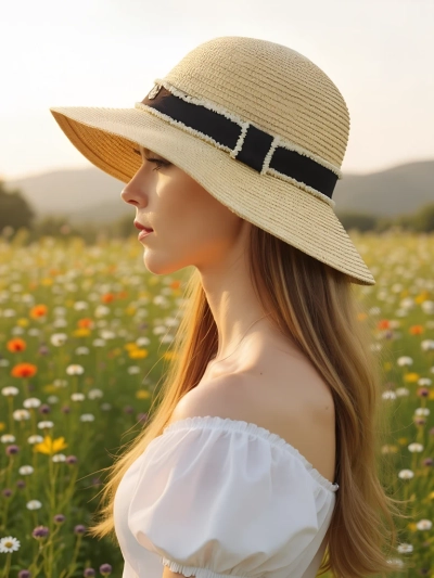 Royalfashion Pălărie de paie pentru femei Sunny Meadow