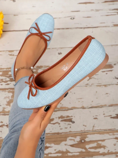 Pantofi balet pentru femei Royalfashion cu sclipici și o fundiță Aramie
