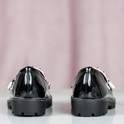 Mocasini negri cu ornamente Gwadalaha - Încălțăminte