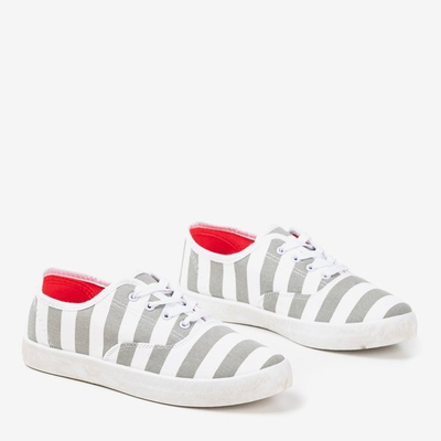 Adidași gri pentru femei - încălțăminte