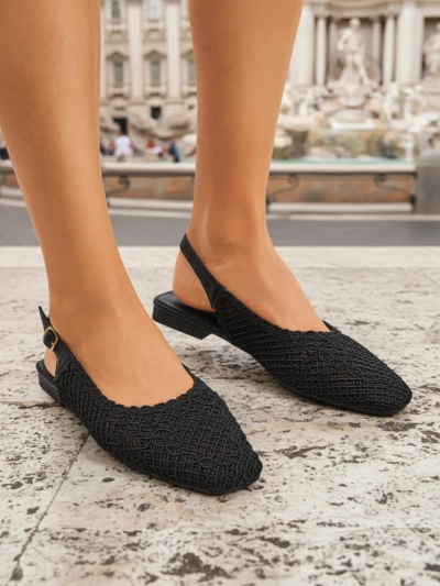 Royalfashion Sandalye dămsko s ku klaftă di-napoi Breeze Woven