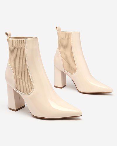 Royalfashion Cizme stiletto Lady Jeny albe pentru femei