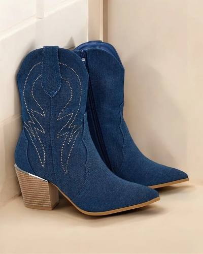 Cizme cowboy de damă Royalfashion pe un toc Konoko