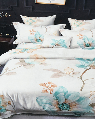 Royalfashion Lenjerie de pat florală 200x220 set de 4 piese