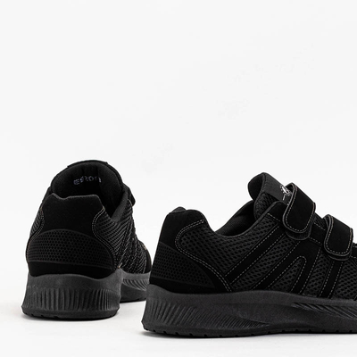 OUTLET Pantofi sport barbati negri cu Velcro Baikis - Incaltaminte