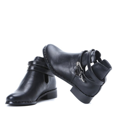 Czarne botki z wycięciami Heather - Obuwie