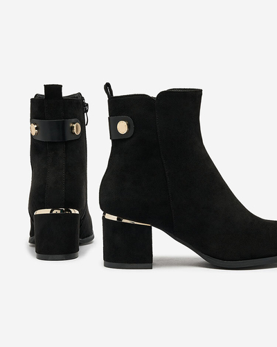 Royalfashion Cizme stiletto joase de damă în negru Dogdas
