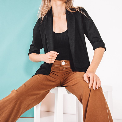 Mantie neagră pentru femei, fără fixare - Îmbrăcăminte