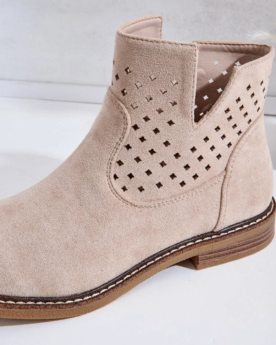 Royalfashion Cizme Rito maro deschis pentru femei