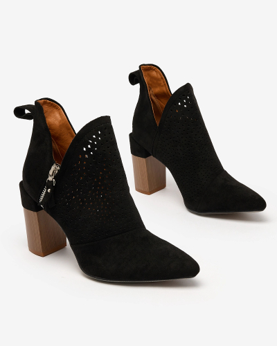 Royalfashion Cizme stiletto mai înalte pentru femei negre Swerros