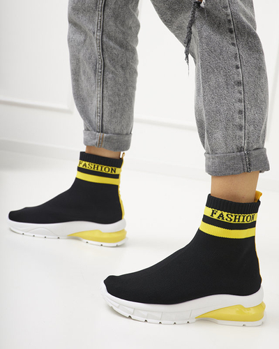 Jammy, pantofi negri înalți pentru femei - încălțăminte