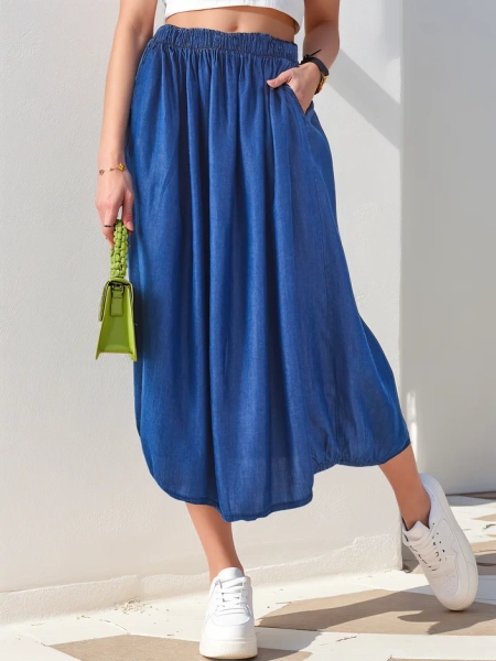 Fustă midi Royalfashion pentru femei stil denim