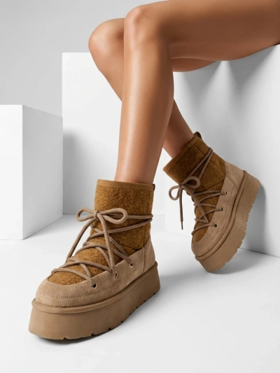 Royalfashion Cizme de zăpadă cu șiret Filori pentru femei