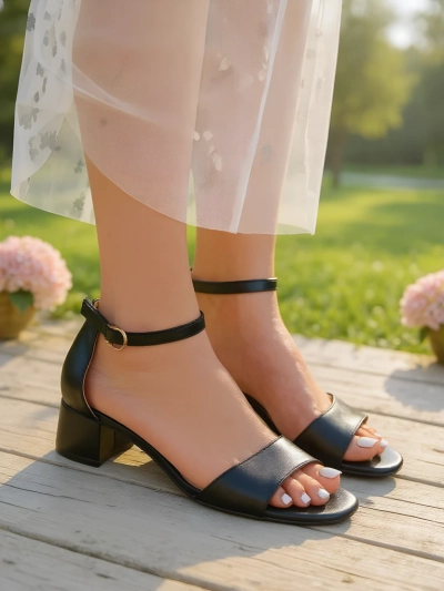Royalfashion Sandale de damă cu toc mic SoftHeels